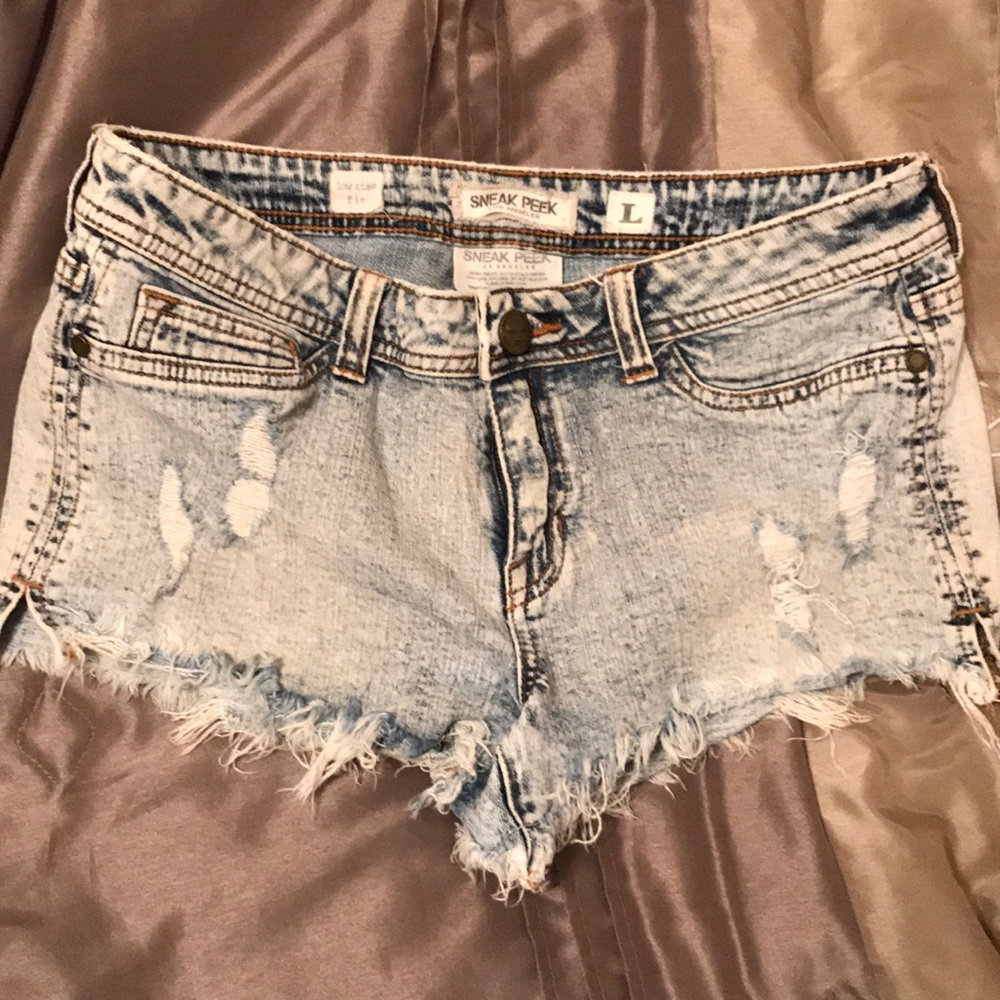 Denim shorts